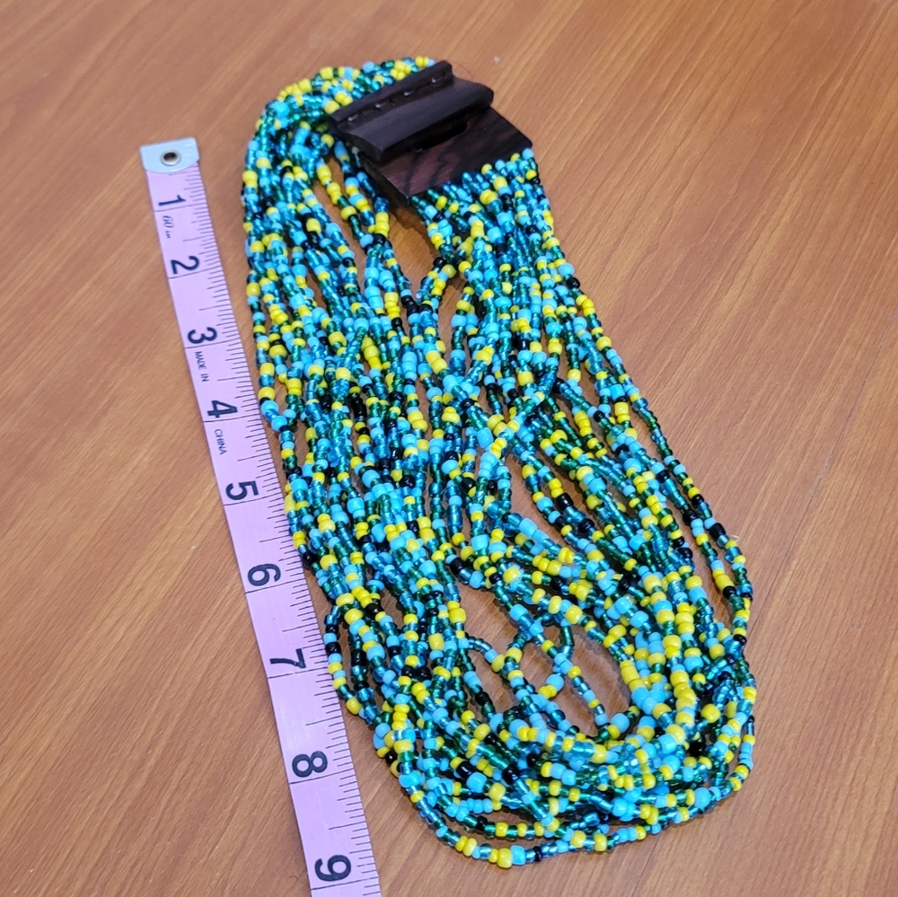 Beaded Chunky Statement Necklace - image 4